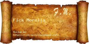 Fick Morella névjegykártya